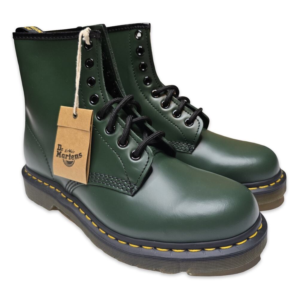 Dr. Martens 1460 Green Leather Lace-Up Boots Women’s 9 Men’s 8 NWT